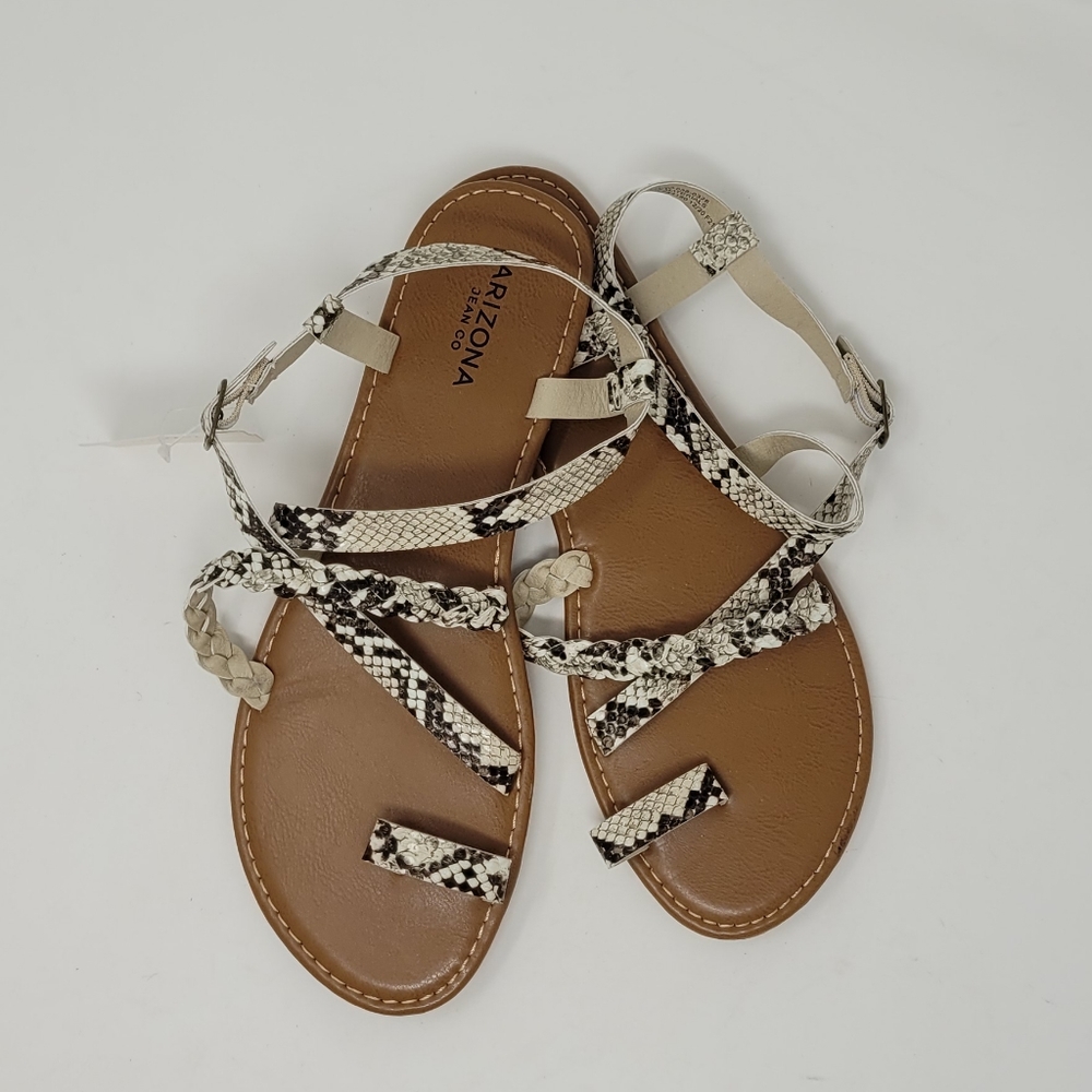 Arizona Jean Co NEW Faux Snakeskin Bohemian Strappy Sandal Shoes Size 9.5 - Picture 9 of 9